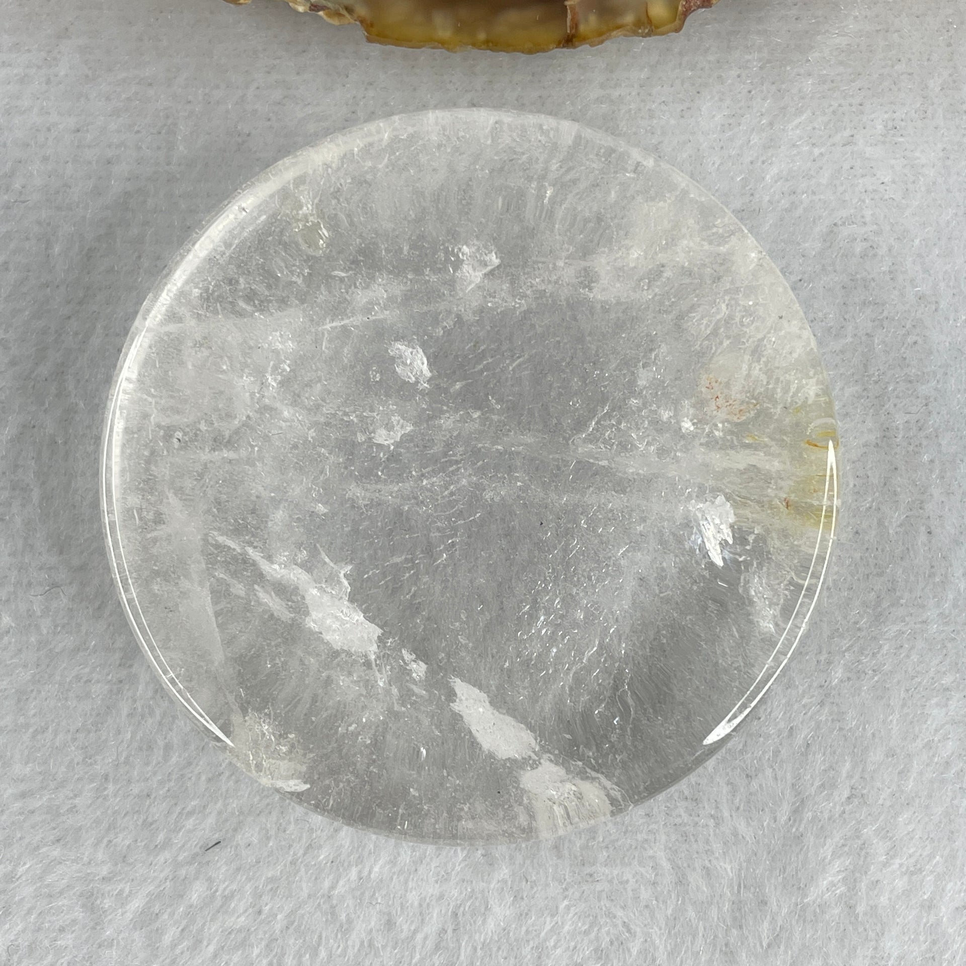 Natural Clear Quartz Plate Display 62.65g 54.7 by 11.9mm - Huangs Jadeite and Jewelry Pte Ltd