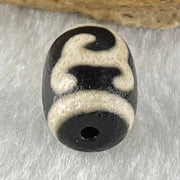 Natural Powerful Tibetan Old Oily Agate Green Tara Dzi Bead Heavenly Master (Tian Zhu) 绿度母天珠 2.13g 13.3 by 10.0mm - Huangs Jadeite and Jewelry Pte Ltd