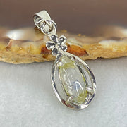 Good Grade Rare Natural Blue Dumortierite Rutilated Quartz in S925 Pendant 2.02g 12.7 by 5.2 by 3.5mm - Huangs Jadeite and Jewelry Pte Ltd