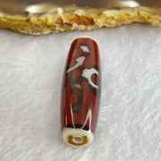 Natural Powerful Tibetan Old Oily Agate 5 Eyes Lightning Dzi Bead Heavenly Master (Tian Zhu) 五眼闪电天珠 8.47g 38.0 by 11.9mm - Huangs Jadeite and Jewelry Pte Ltd