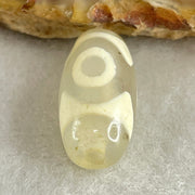 Natural Powerful Tibetan Old Oily Agate 3 Eyes Dzi Bead Heavenly Master (Tian Zhu) 三眼天诛 3.01g 20.2 by 10.2mm - Huangs Jadeite and Jewelry Pte Ltd