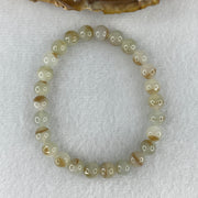 Natural Type A Light Lavender with Brownish Jadeite Beads Bracelet 14.86g 15cm 7.0mm 26 Beads - Huangs Jadeite and Jewelry Pte Ltd