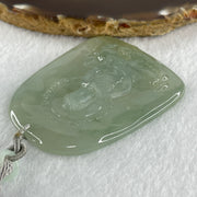 Type A Icy Light Green Jadeite Buddha Pendant 34.74g 61.3 by 48.3 by 5.5mm - Huangs Jadeite and Jewelry Pte Ltd