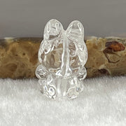 Natural Clear Quartz Labubu Charm Display 3.49g 19.2 by 12.4 by 11.1mm - Huangs Jadeite and Jewelry Pte Ltd