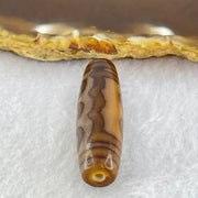 Natural Powerful Tibetan Old Oily Agate 5 Eyes Dzi Bead Heavenly Master (Tian Zhu) 五眼天诛 8.32g 39.3 by 11.6mm - Huangs Jadeite and Jewelry Pte Ltd