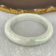 Type A Light Lavender with Moss Green Patch Jadeite Bangle Internal Diameter 55.0mm 53.12g 12.5 by 8.4mm (Slight Internal Lines) - Huangs Jadeite and Jewelry Pte Ltd