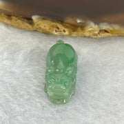 Type A Jelly Blueish Green Jadeite Pixiu Pendent A货蓝绿色翡翠貔貅牌 5.14g 22.7 by 11.5 by 10.6 mm - Huangs Jadeite and Jewelry Pte Ltd