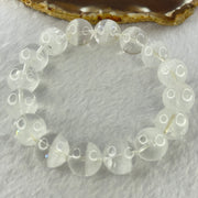 Natural White Phantom Quartz Beads Bracelet 68.81g 20cm 14.8mm 16 Beads - Huangs Jadeite and Jewelry Pte Ltd