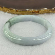 Type A Lavender with Light and Dark Green Patches Jadeite Bangle 48.57g Internal Diameter 58.2mm 11.1 by 8.0mm (Very Slight External Rough) - Huangs Jadeite and Jewelry Pte Ltd