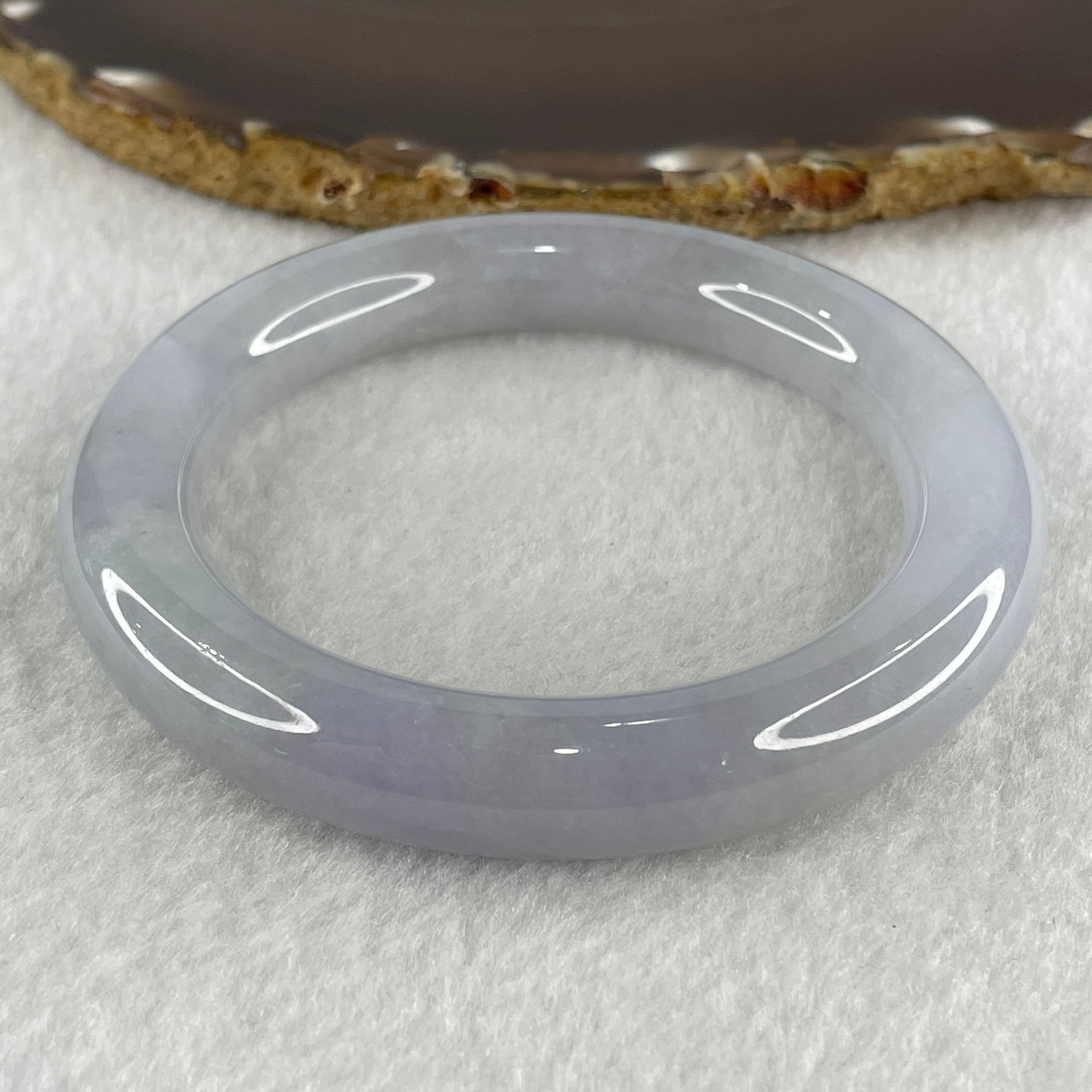 Certified Type A Natural Jelly Full Lavender Jadeite Bangle 76.19g Inner Diameter 58.8mm 11.5 by 11.8mm (Slight Internal Lines) - Huangs Jadeite and Jewelry Pte Ltd