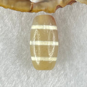 Natural Powerful Tibetan Old Oily Agate 3-Lines Dzi Bead Heavenly Master (Tian Zhu) 三行天诛 3.21g 20.0 by 10.4mm - Huangs Jadeite and Jewelry Pte Ltd