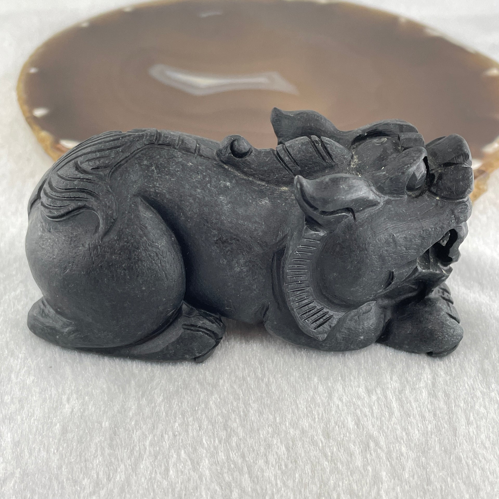 Rare Natural Tibetan Meteorite Tektite Pixiu Display 317.2g 94.4 by 46.0 by 45.3mm - Huangs Jadeite and Jewelry Pte Ltd