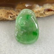 Type A Old Mine Spicy Green Jadeite Ruyi Charm Stone For Setting 1.01g 16.5 by 11.6 by 2.4mm - Huangs Jadeite and Jewelry Pte Ltd