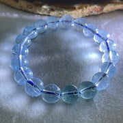 Good Grade Natural Blue Topaz Beads Bracelet 36.55g 15cm 10.3mm 19 Beads - Huangs Jadeite and Jewelry Pte Ltd