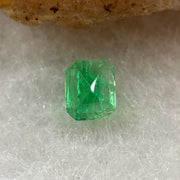 Natural Colombia Vivid Green Emerald (Beryl) Cut-Cornered Rectangular Step cut 0.41ct 4.9 by 3.8 by 3.0mm - Huangs Jadeite and Jewelry Pte Ltd