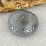 Type A Wuji Grey Jadeite Ping An Kou Donut Charm Pendant 3.33g 16.5 by 5.9mm - Huangs Jadeite and Jewelry Pte Ltd