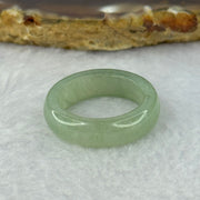 Type A Semi Icy Green Jadeite Ring 4.08g 6.1 by 3.5mm US7.25 HK16 - Huangs Jadeite and Jewelry Pte Ltd
