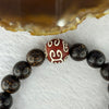 Natural Agarwood With 3 Eyes Dzi Bead Tian Zhu Beads Bracelet 天然沉香带三眼天珠手链 17.27g 16.5cm Dzi 14.4 by 10.4 and 14.1mm 1 Bead and 10.9 16 Beads - Huangs Jadeite and Jewelry Pte Ltd