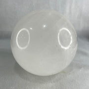 Natural Milky White Quartz Crystal Sphere Ball with Wooden Stand 1,706.3g 103.0 by 130.0mm - Huangs Jadeite and Jewelry Pte Ltd