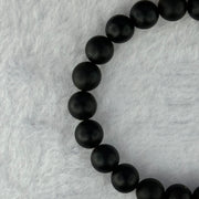 Natural Dark Matt Black Amber Beads Bracelet 天然大黑天翁琥珀手链 7.00g 15cm 8.4mm 22 Beads - Huangs Jadeite and Jewelry Pte Ltd