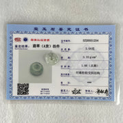 Type A Semi Icy Grey with Black Piao Hua Jadeite Ping An Kou Donut Charm Pendant 3.04g 15.0 by 6.5mm - Huangs Jadeite and Jewelry Pte Ltd