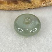 Type A Grey Jadeite Ping An Kou Donut Charm Pendant 3.28g 15.6 by 6.7mm - Huangs Jadeite and Jewelry Pte Ltd