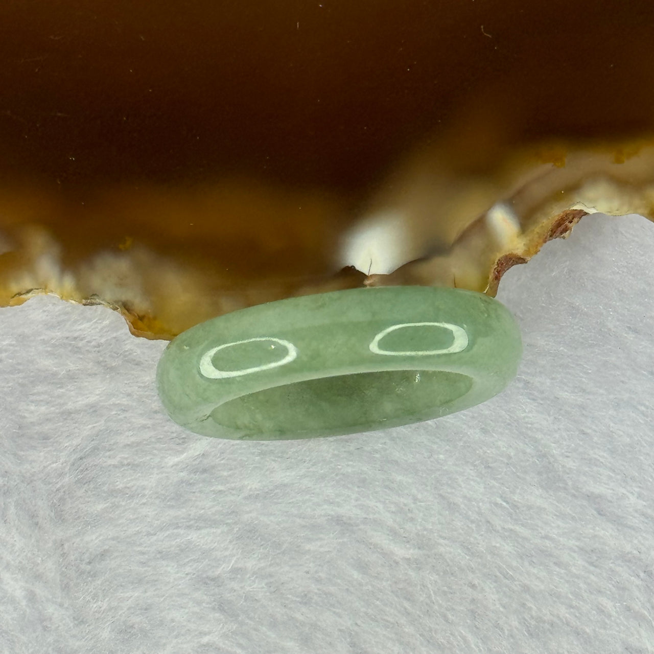 Type A Green Jadeite Ring 3.89g 5.5 by 3.8mm US7.25 HK16 (External Line) - Huangs Jadeite and Jewelry Pte Ltd