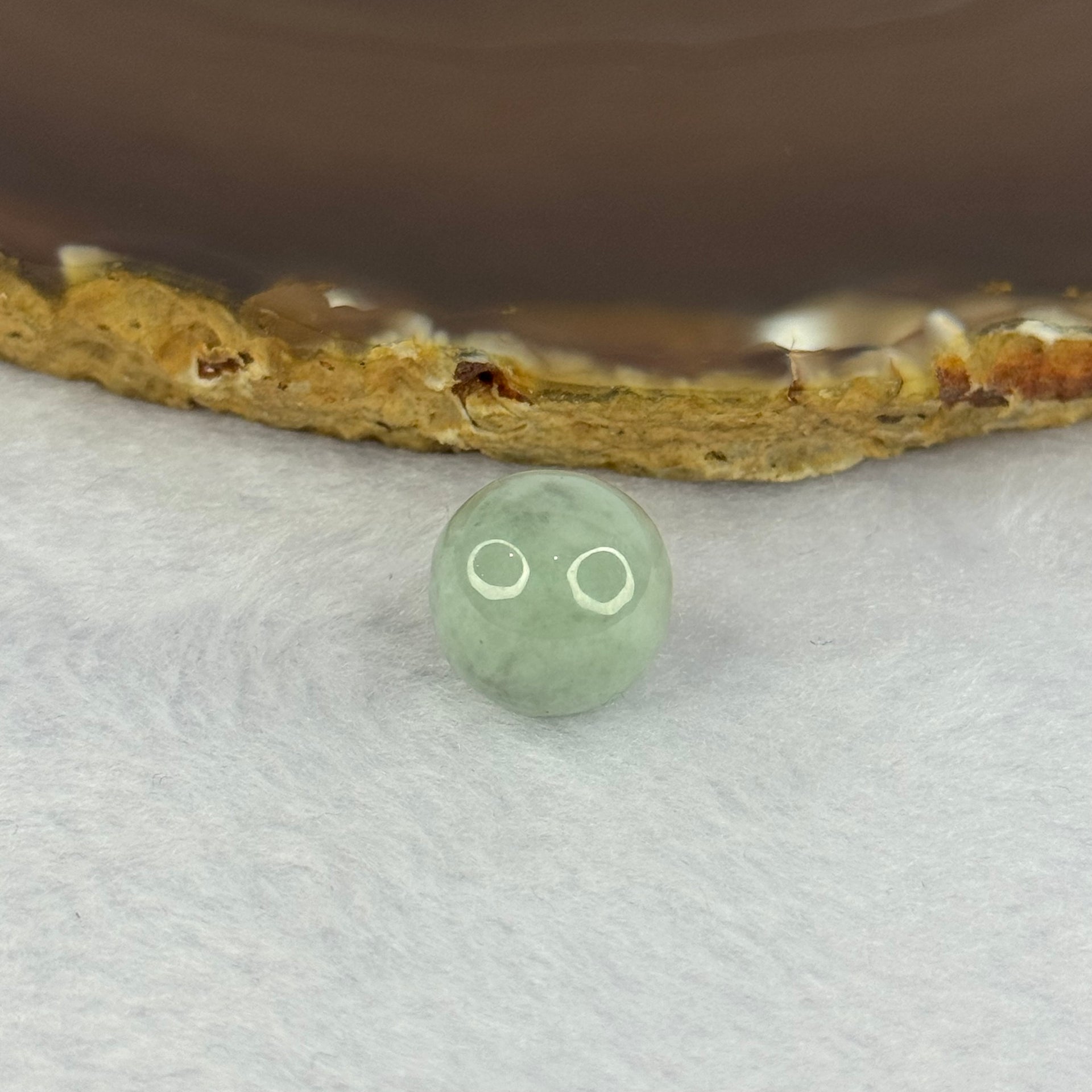 Type A Sky Blue Jadeite Bead for Bracelet/Necklace/Earrings/Ring 4.18g 13.6mm - Huangs Jadeite and Jewelry Pte Ltd