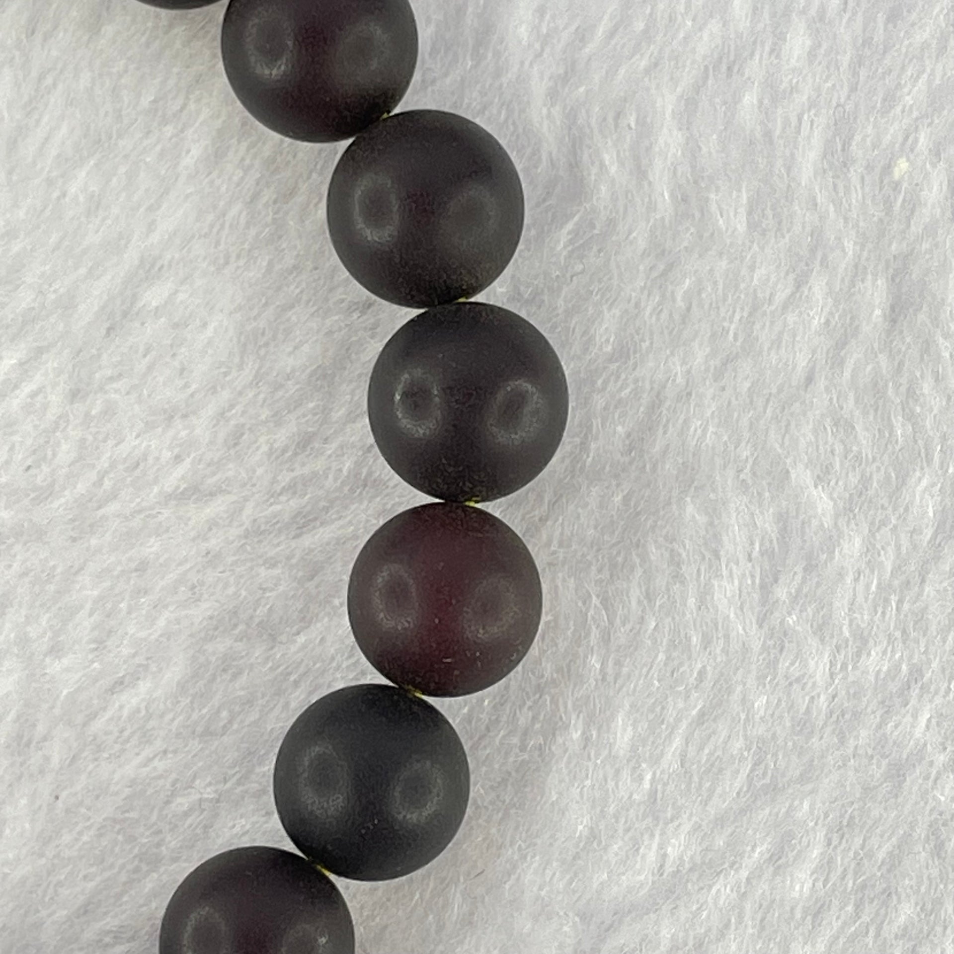 Natural Iron Blood King Amber Beads Bracelet 天然铁血王琥珀手链 8.98g 16.5cm 9.1mm 21 Beads - Huangs Jadeite and Jewelry Pte Ltd