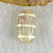 Natural Powerful Tibetan Old Oily Agate 3-Lines Dzi Bead Heavenly Master (Tian Zhu) 三行天诛 3.13g 17.7 by 9.9mm - Huangs Jadeite and Jewelry Pte Ltd