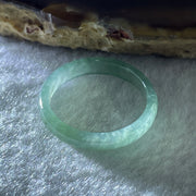 Certified Natural Type A Semi Icy Green Jadeite Ring 1.27g 3.7 by 2.1mm US 7.5 HK 16.5 (Perfect) - Huangs Jadeite and Jewelry Pte Ltd