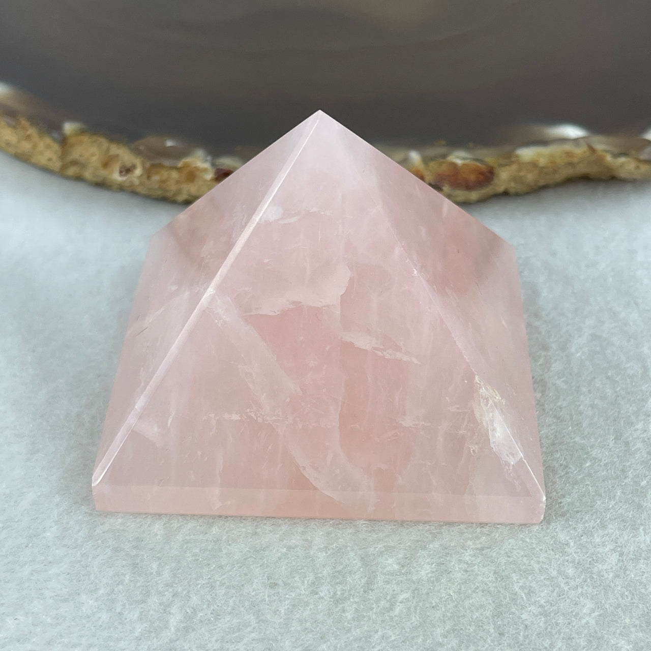 Natural Intense Pink Rose Quartz Pyramid | Deep Magenta Heart-Chakra Radiance | Master Manifestation & Unconditional Love Monolith (109.29g 50.5x39.2mm)