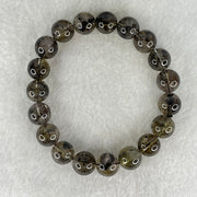 Natural Black Auralite Quartz Beads Bracelet 31.94g 17cm 10.9mm 19 Beads - Huangs Jadeite and Jewelry Pte Ltd