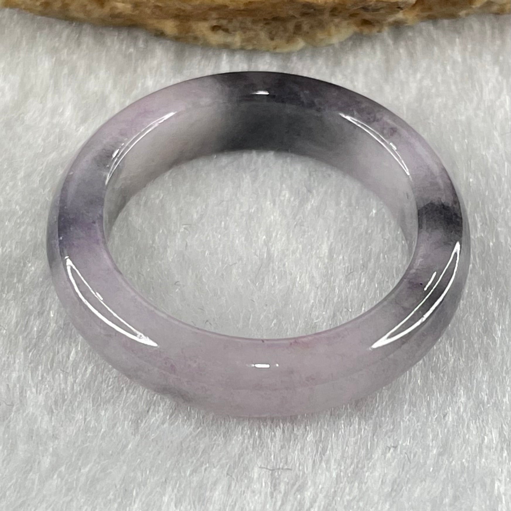 Type A Lavender with Wuji Grey Patches Jadeite Ring 3.86g 5.4 by 3.8mm US9.2/HK 20.5 (Very Slight Internal Line) - Huangs Jadeite and Jewelry Pte Ltd