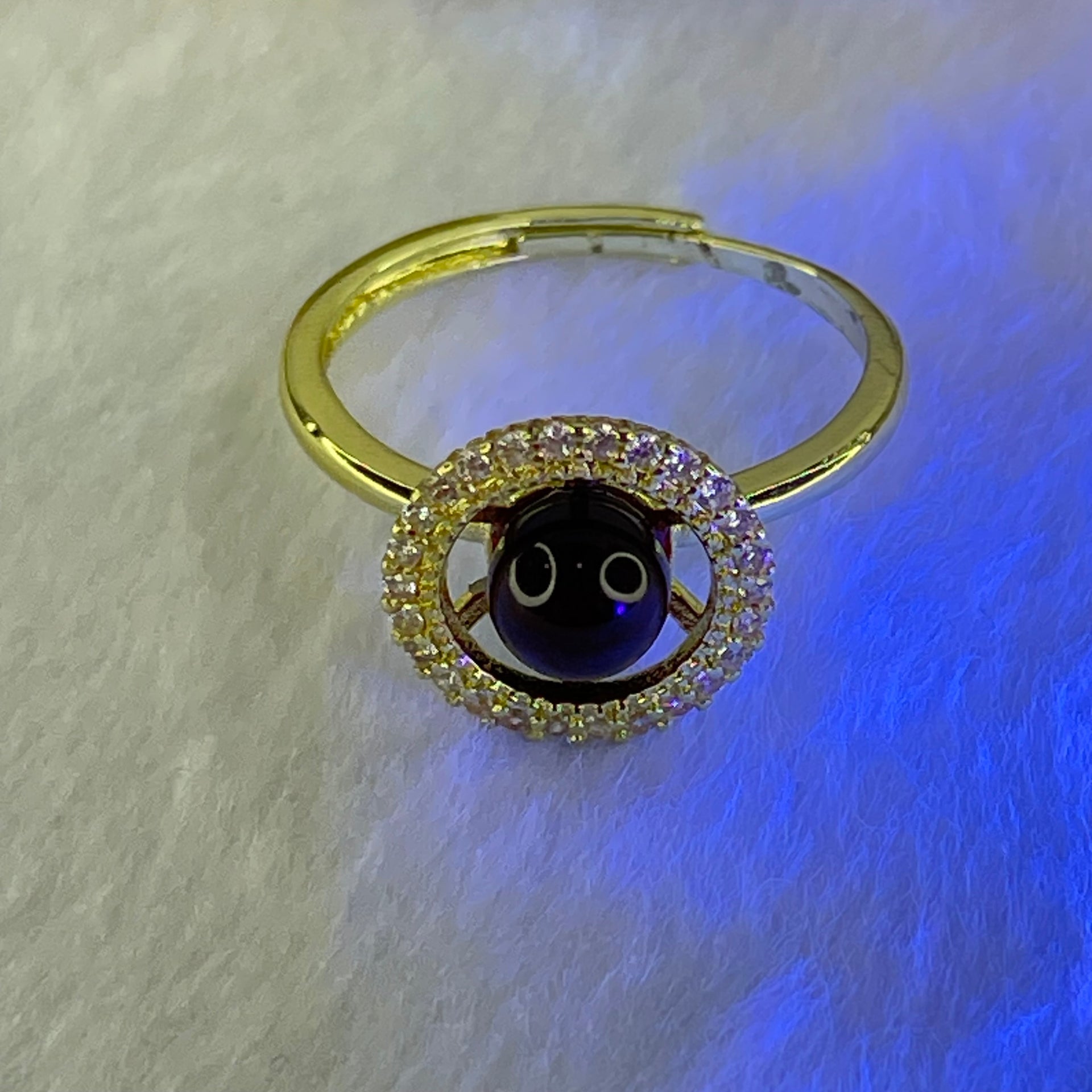 Natural Blood Red Amber in S925 Sliver Gold Color Ring (Adjustable Size) 2.43g 6.0mm - Huangs Jadeite and Jewelry Pte Ltd