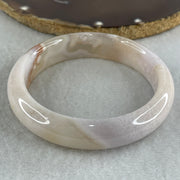 Natural Pink with Purple Flower Agate Set Bangle 146.60g Inner Diameter 57.0mm 14.0 by 7.8mm (Perfect) - Huangs Jadeite and Jewelry Pte Ltd