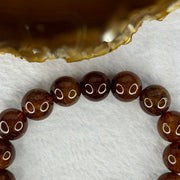 Natural Copper Rutilated Quartz Beads Bracelet 天然銅髮晶手镯 37.69g 17cm 12.0mm 17 Beads - Huangs Jadeite and Jewelry Pte Ltd