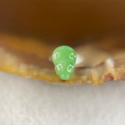 Type A Old Mine Spicy Green Jadeite Hulu Charm Stone For Setting 0.23g 8.0 by 5.5 by 2.8mm - Huangs Jadeite and Jewelry Pte Ltd