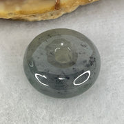Type A Dark Wuji Grey Jadeite Ping An Kou Charm/Pendant 2.02g 13.0 by 5.8mm - Huangs Jadeite and Jewelry Pte Ltd