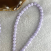 Good Grade Type A Full Lavender Jadeite Beads Necklace 44.65g 64cm 6.1mm 108 Beads - Huangs Jadeite and Jewelry Pte Ltd