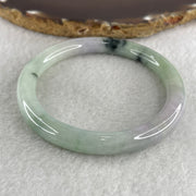 Type A Green and Lavender Jade Jadeite Bangle 35.17g inner Dia 55.5mm 7.6 by 7.7mm (Slight External Rough) - Huangs Jadeite and Jewelry Pte Ltd
