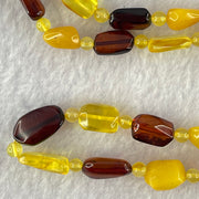 Natural Mixed Color Amber Beads Necklaces 15.42g 62cm 16.0 by 9.9 by 5.2mm, 9.9 by 7.2 by 4.6mm 39 Odd shape pieces - Huangs Jadeite and Jewelry Pte Ltd