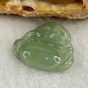Type A Semi Icy Blueish Green Jadeite Milo Buddha Pendant 2.31g 18.1 by 20.5 by 4.6mm - Huangs Jadeite and Jewelry Pte Ltd