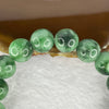 Type A Old Mine Lao Keng Spicy Green Jadeite Bracelet 13.7mm 17 Beads 71.12g (Slightly Dry) - Huangs Jadeite and Jewelry Pte Ltd