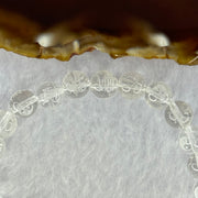 Natural Clear Quartz Beads with Inscription Bracelet 17.96g 16.5cm 8.4mm 23 Beads - Huangs Jadeite and Jewelry Pte Ltd