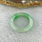 Type A Green with Spicy Green Piao Hua Jadeite Ring 3.50g 5.5 by 3.6 mm US 8.25 / HK 18 (Slight Internal Line) - Huangs Jadeite and Jewelry Pte Ltd
