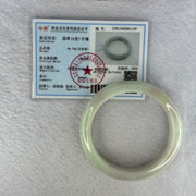 Type A Light Green with Lavender Patches Jadeite Bangle Internal Diameter 55.3mm 66.79g 15.3 by 9.1mm (Slight External Line) - Huangs Jadeite and Jewelry Pte Ltd