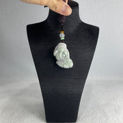 Natural Type A Light Lavender with Green Piao Hua Jadeite Pixiu Pendant 37.40g 42.3 by 25.0 by 16.0mm - Huangs Jadeite and Jewelry Pte Ltd