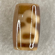 Natural Powerful Tibetan Old Oily Agate Double Cai Shen Dzi Bead Heavenly Master (Tian Zhu) 双财神长天珠 4.84g 19.8 by 11.8mm - Huangs Jadeite and Jewelry Pte Ltd