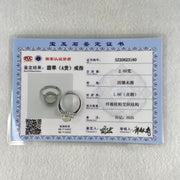 Type A Semi Icy Green Jadeite Cabochon in S925 Sliver Ring (Adjustable Size) 2.60g 8.4 by 8.9 by 5.0mm - Huangs Jadeite and Jewelry Pte Ltd